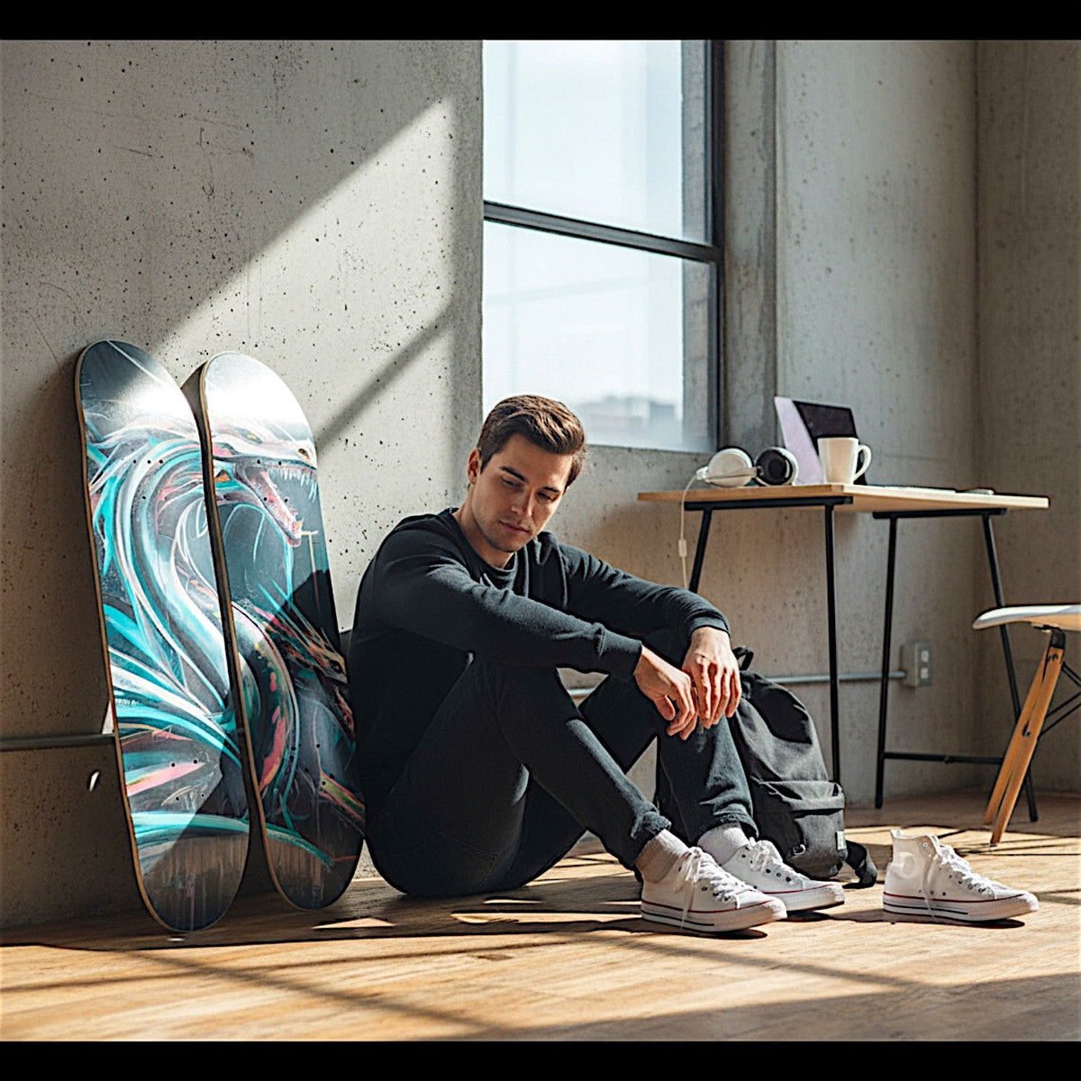 2 Skateboard Series Art - Wyrm Fangs | Skateboard | Wiccan Center