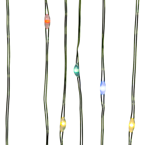 100-Light Battery Operated Multicolor Fairy Lights - Green Wire | Christmas >> Lighting | Wiccan Center
