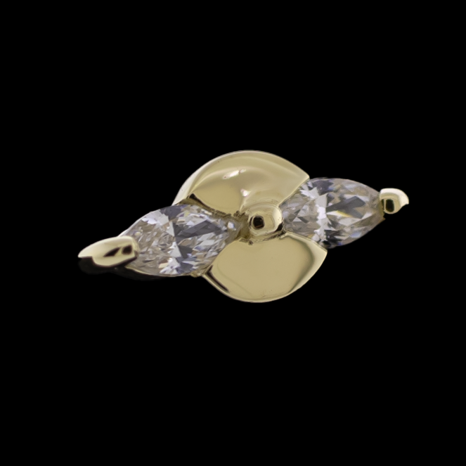 Solara - 14KT Gold Threadless End | Body Jewelry | Wiccan Center