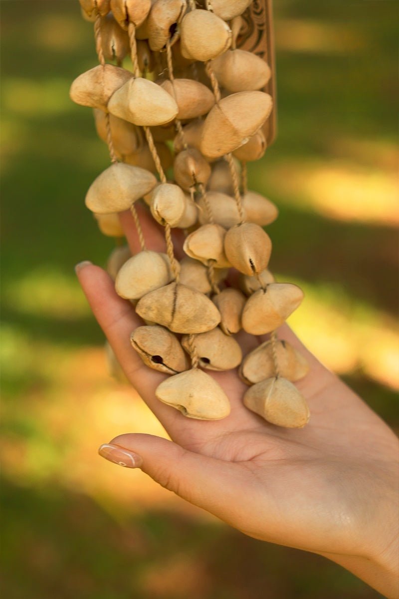 Chacha Oleander Seed Shaker | Hand Bell | Seed Shaker | Wiccan Center