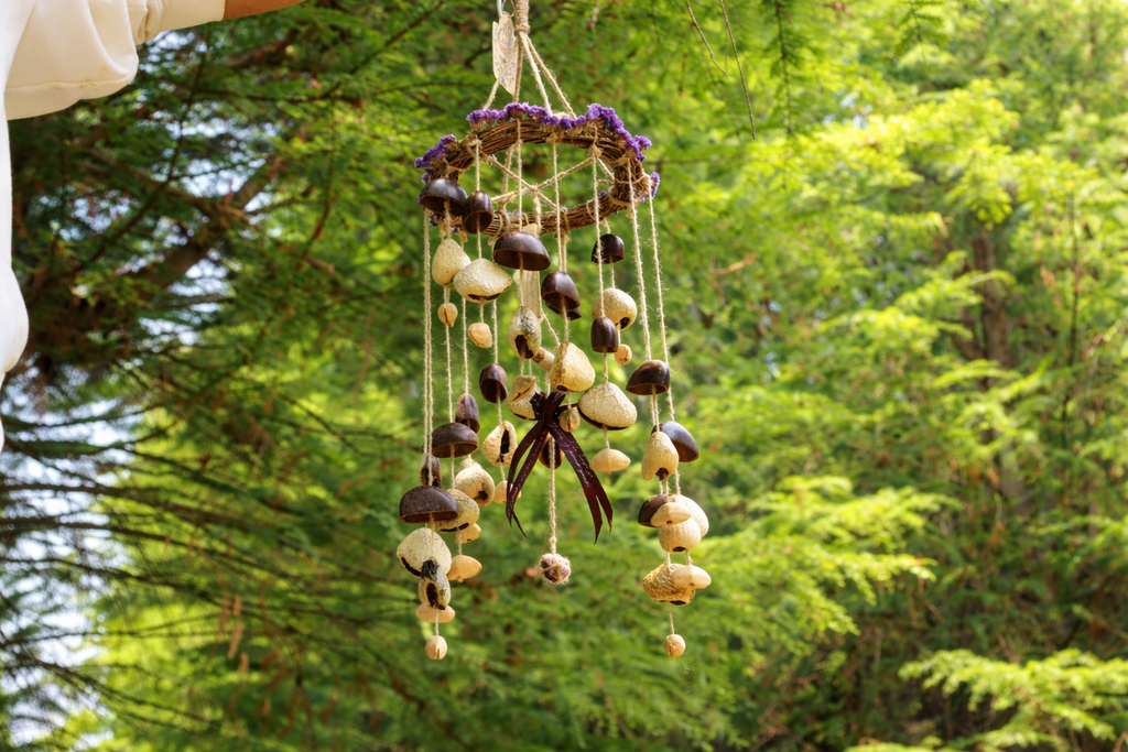 "Floral Harvest Chime" Vine Wreath Seed Chime | Seed Necklace | Wiccan Center