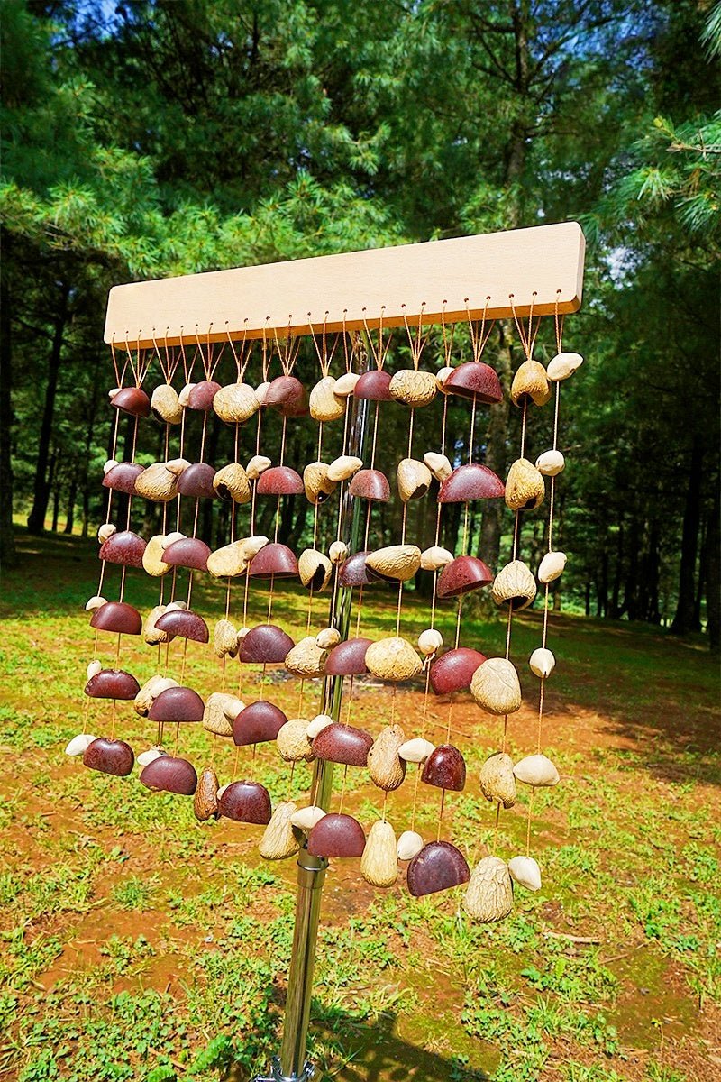 Handmade Rainforest Wind Instrument | Juju, Chacha & Panji Mixed Seed Bar Chime | Ornament | Wiccan Center