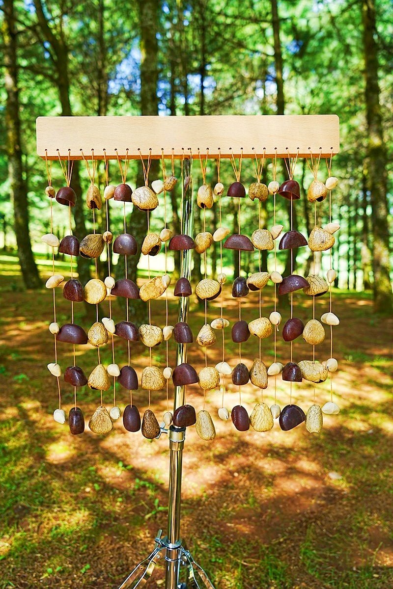 Handmade Rainforest Wind Instrument | Juju, Chacha & Panji Mixed Seed Bar Chime | Ornament | Wiccan Center