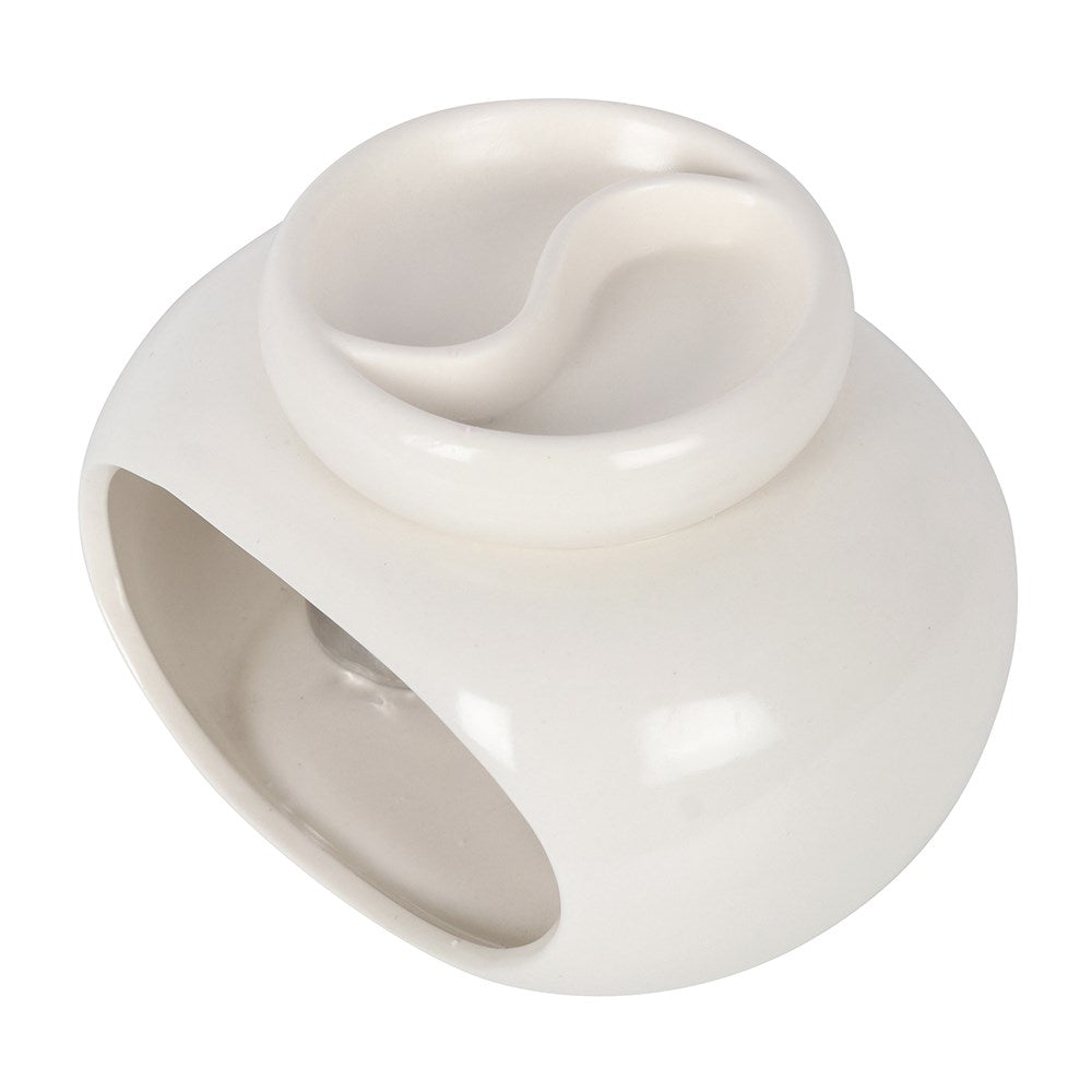 White Double Oil Burner and Wax Warmer | Wax Melt Warmer | Wiccan Center