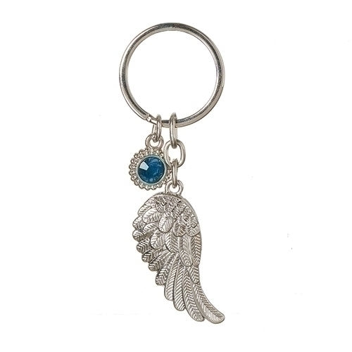 Birthstone Angel Wing Keyring - | Gift Shoppe >> Jewelry >> Key Chains | Wiccan Center
