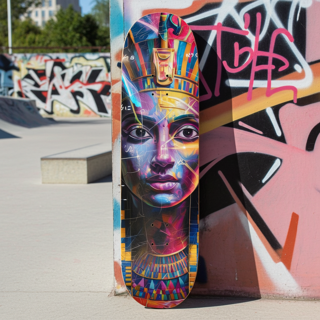 Egyptian Queen Skateboard – Royal Egypt Deck | Skateboard | Wiccan Center