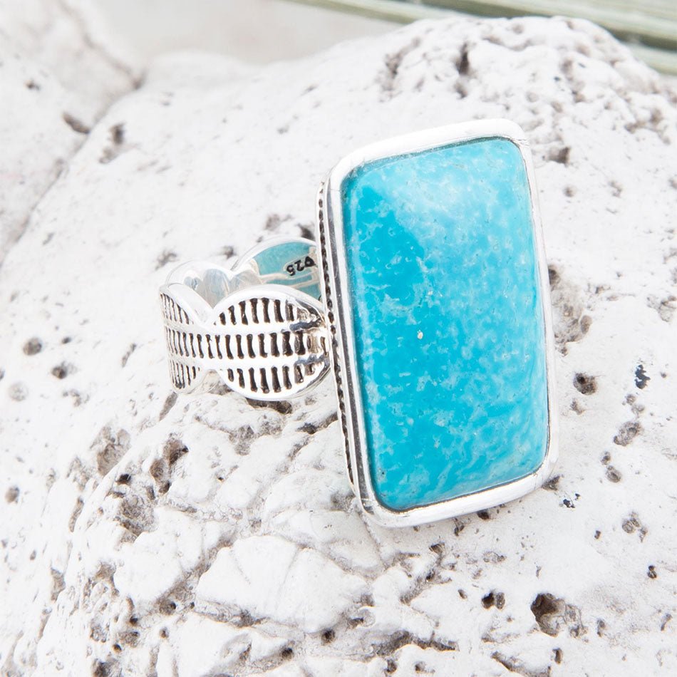 Zion Blue Turquoise and Sterling Silver Ring | Rings | Wiccan Center