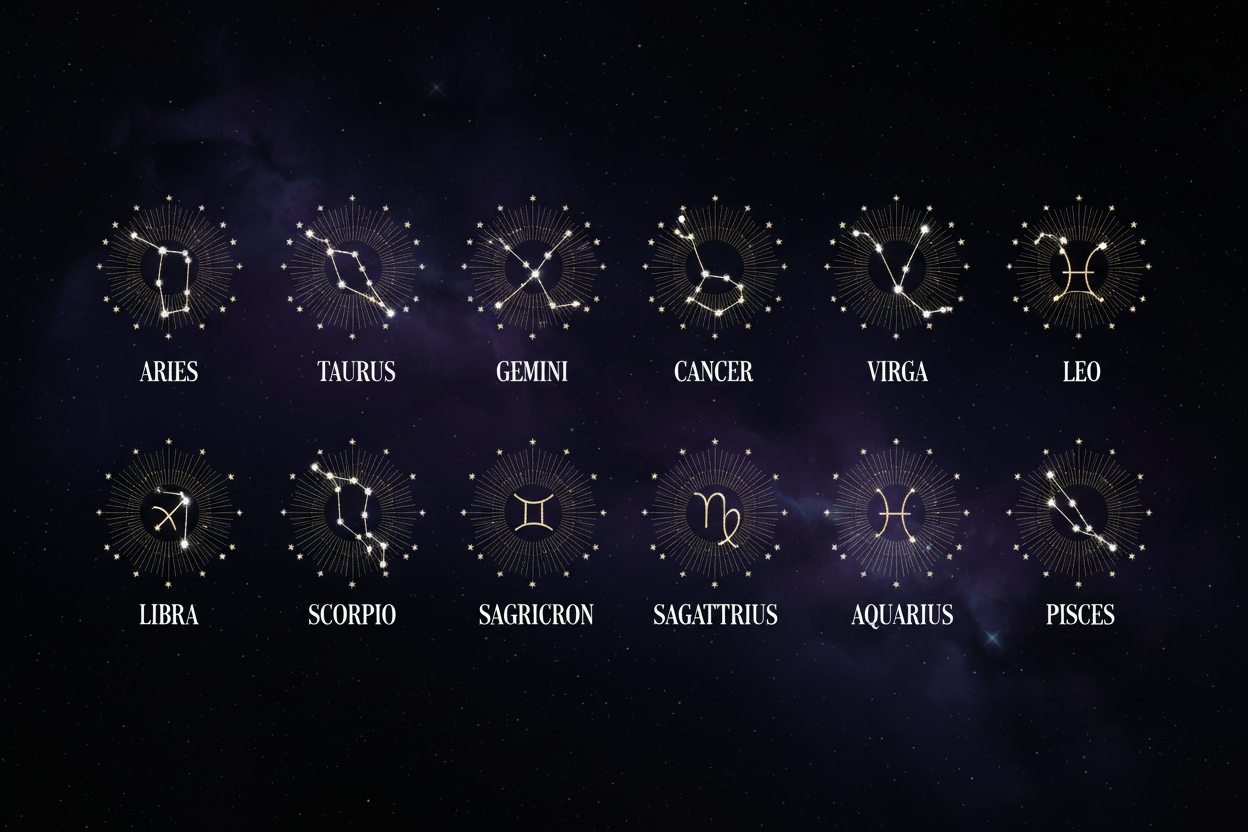 Zodiac Constellations Banner